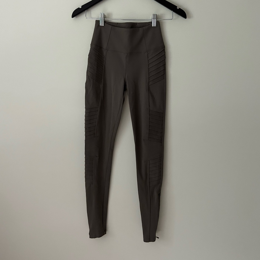 Athleta Delancey Moto Tights Size XXS Tan